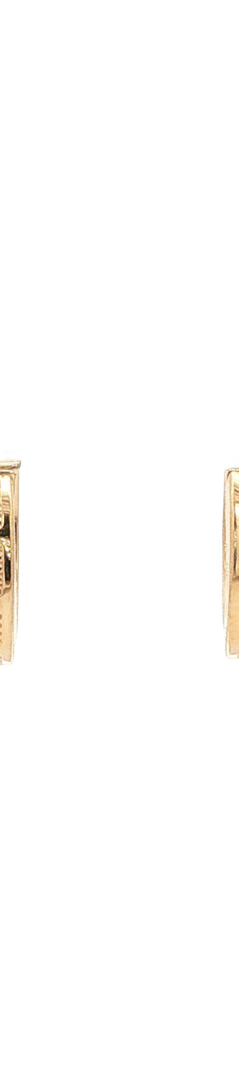 Vintage 14K Gold Meander Hoop Earrings